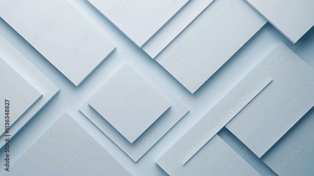 Minimalist Abstract 3D White Background with Overlapping Layers and Soft Lighting Minimalist Abstract 3D White Background with Overlapping Layers and Soft Lighting