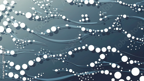Vector background with white abstract blurred wave dots creative color