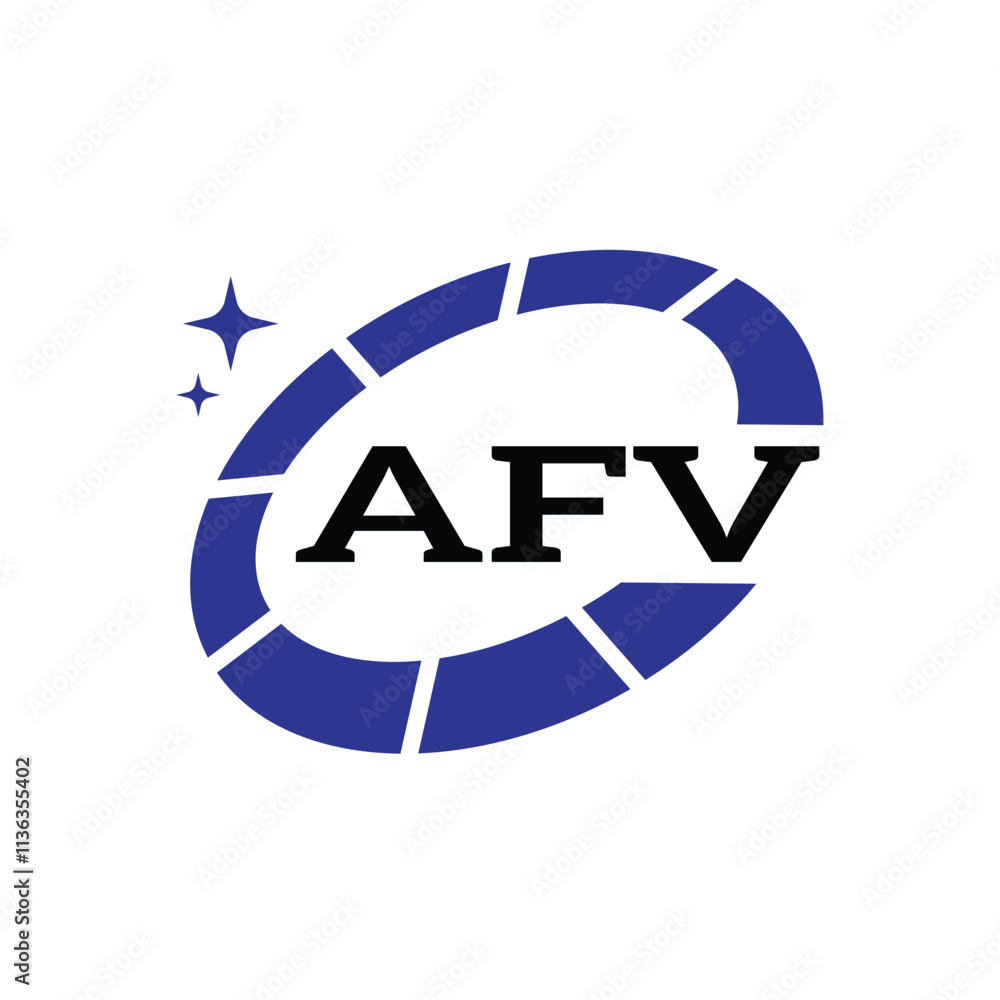 AFV Creative Circular Logo Design in Blue and Black for Corporate Branding and Technology, AFV Blue and Black Tech Logo with Circular Elements for Branding and Visual Identity, AFV LOGO, AFV vector AFV Creative Circular Logo Design in Blue and Black for Corporate Branding and Technology, AFV Blue and Black Tech Logo with Circular Elements for Branding and Visual Identity, AFV LOGO, AFV vector