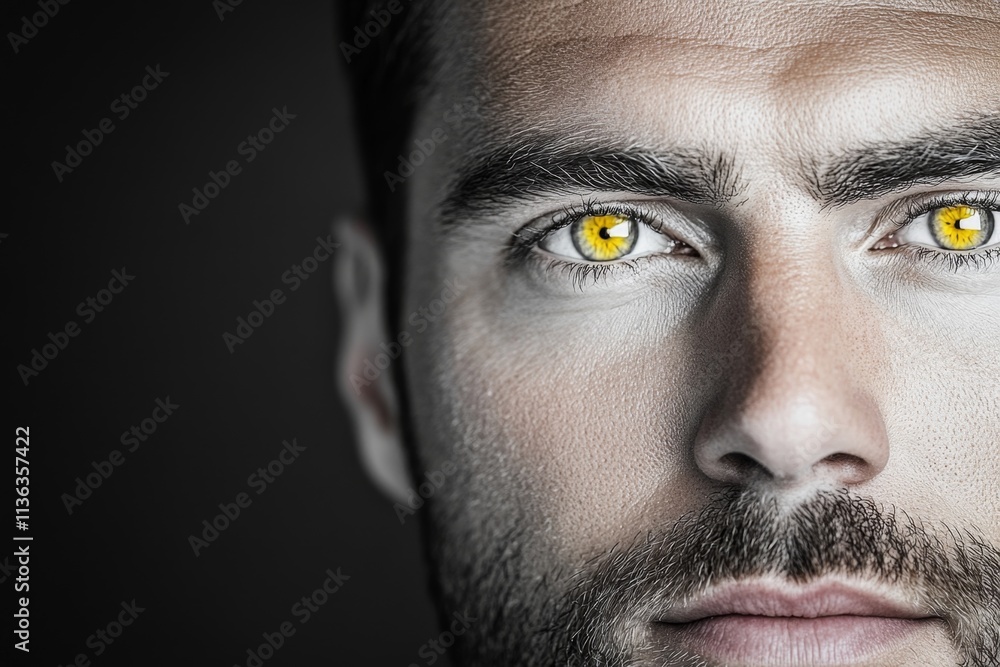 Obraz premium A monochromatic depiction of eyes, with dramatic contrast highlighting their shape and depth