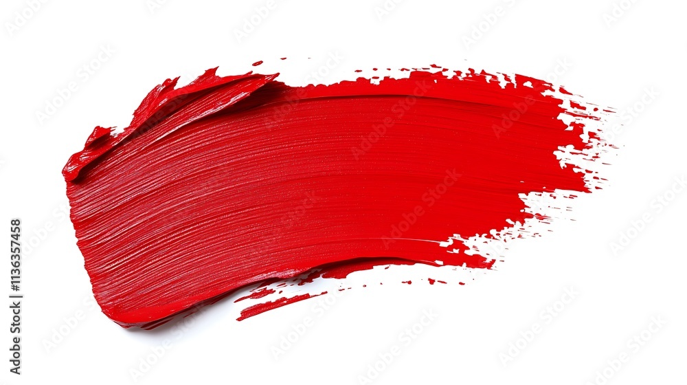 Textured red paint strokes with a handcrafted vibe