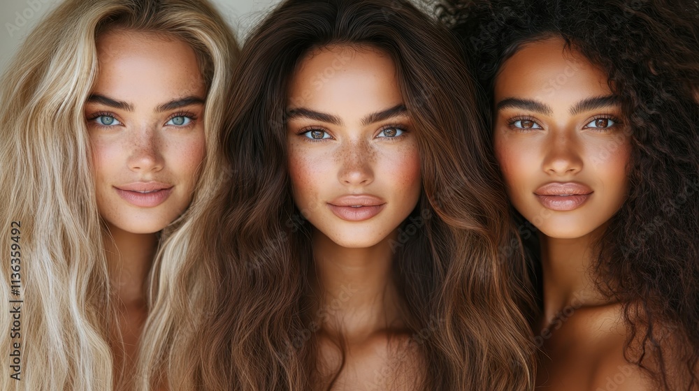 A group portrait of women highlighting radiant hairstyles and distinct features, captured in a bright, harmonious setting reflecting diversity and unity. A group portrait of women highlighting radiant hairstyles and distinct features, captured in a bright, harmonious setting reflecting diversity and unity.