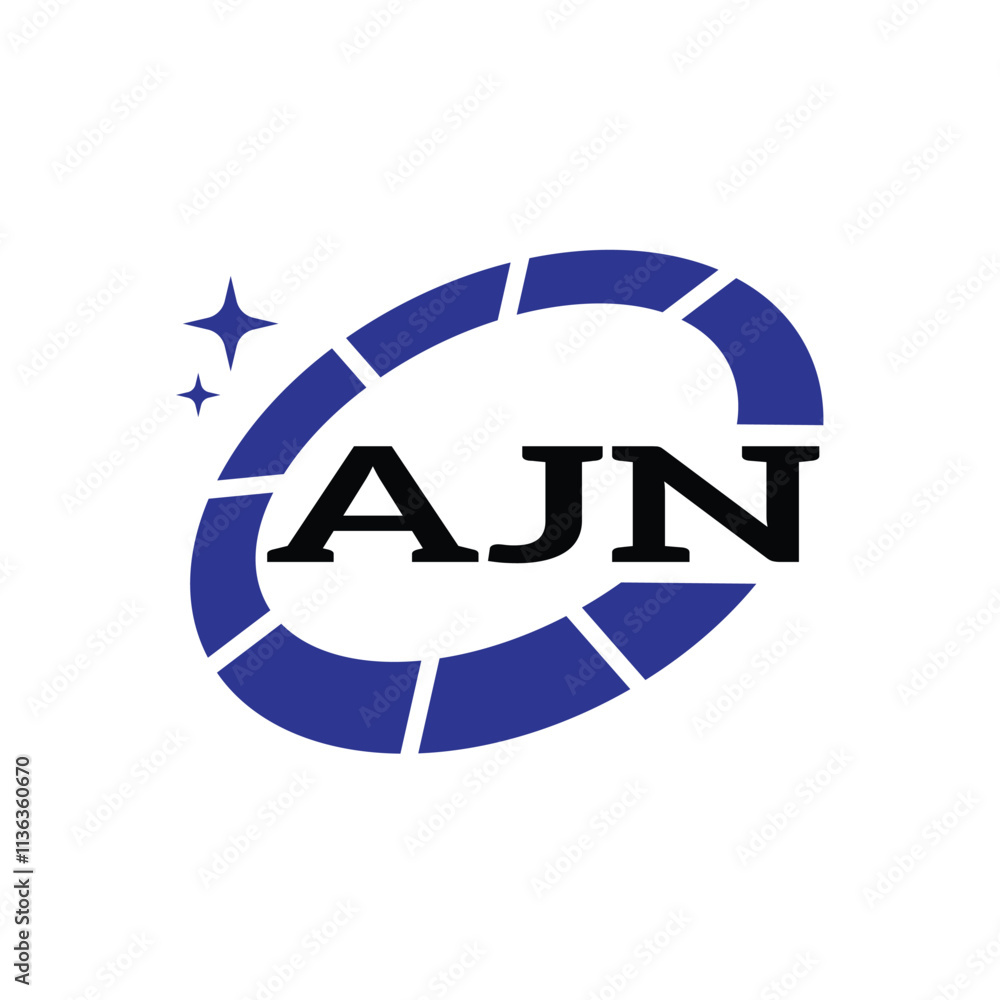 AJN Creative Circular Logo Design in Blue and Black for Corporate Branding and Technology, AJN Blue and Black Tech Logo with Circular Elements for Branding and Visual Identity, AJN LOGO, AJN vector lo AJN Creative Circular Logo Design in Blue and Black for Corporate Branding and Technology, AJN Blue and Black Tech Logo with Circular Elements for Branding and Visual Identity, AJN LOGO, AJN vector lo