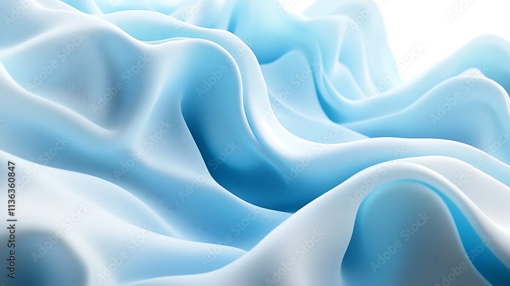 Obraz premium Light blue pastel tones blending into white