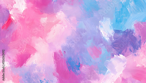 Abstract Pastel Painting Pink Purple Blue Hues