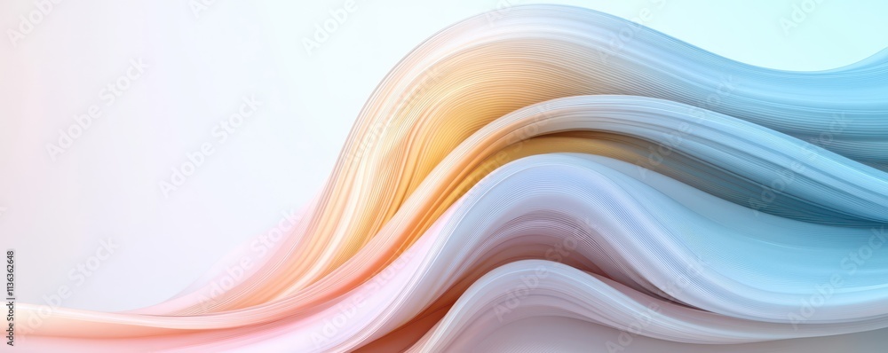 Soft, flowing waves of color blend harmoniously, creating a serene and abstract visual experience. Soft, flowing waves of color blend harmoniously, creating a serene and abstract visual experience.