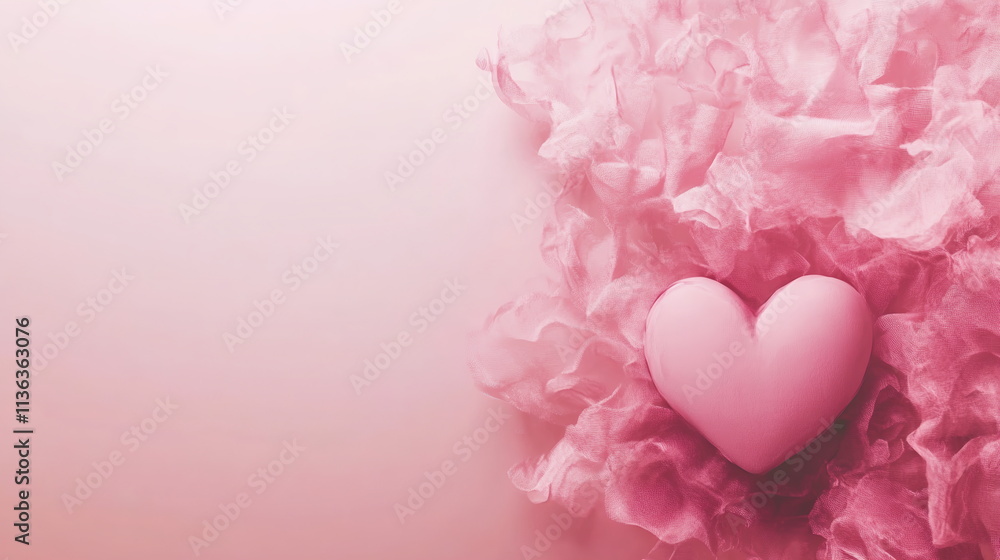 Soft watercolor pink heart centered on a white background, with gentle edges for a soft, handmade feel Valentine's day horizontal web banner, sale flyer, advert, greeting card Soft watercolor pink heart centered on a white background, with gentle edges for a soft, handmade feel Valentine's day horizontal web banner, sale flyer, advert, greeting card