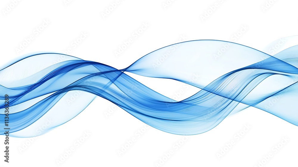 Abstract blue waves forming a seamless flow Abstract blue waves forming a seamless flow