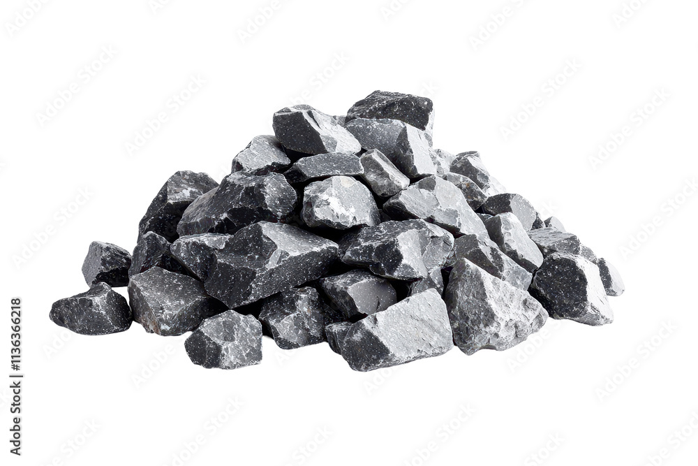 A pile of black stones, perfect for construction or landscaping projects. transparent background. A pile of black stones, perfect for construction or landscaping projects. transparent background.