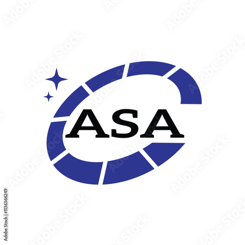 Free Download ASA Creative Circular Logo Design in Blue & Black for Corporate Branding and Technology, ASA Blue and Black Tech Logo with Circular Elements for Branding & Visual Identity, ASA LOGO, ASA vector logo, - GFXLoad