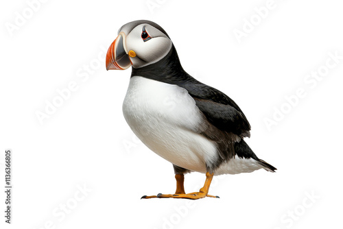 Wallpaper Mural A vibrantly colored puffin standing gracefully against a clean background. transparent background. Torontodigital.ca