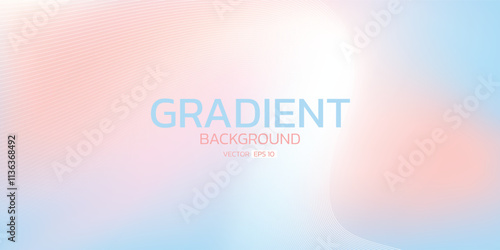 Soft Red and Blue Gradient Abstract Background with soft flowing lines. A smooth and abstract digital design ideal for presentations, templates, banner or poster.