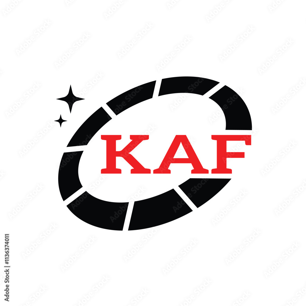 KAF Creative Circular Logo Design in Red and Black for Corporate Branding and Technology, KAF Red and Black Tech Logo with Circular Elements for Branding and Visual Identity, KAF LOGO, KAF vector logo KAF Creative Circular Logo Design in Red and Black for Corporate Branding and Technology, KAF Red and Black Tech Logo with Circular Elements for Branding and Visual Identity, KAF LOGO, KAF vector logo