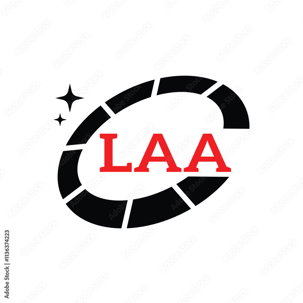 LAA Creative Circular Logo Design in Red and Black for Corporate Branding and Technology, LAA Red and Black Tech Logo with Circular Elements for Branding and Visual Identity, LAA LOGO, LAA vector logo LAA Creative Circular Logo Design in Red and Black for Corporate Branding and Technology, LAA Red and Black Tech Logo with Circular Elements for Branding and Visual Identity, LAA LOGO, LAA vector logo