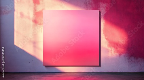 Vibrant pink canvas with smooth gradients photo