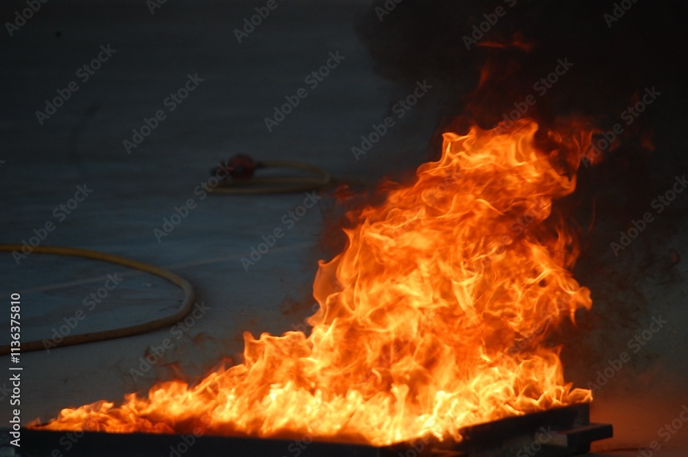 Fototapeta premium fire in the fireplace