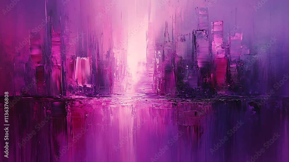 Naklejka premium Bright purple and magenta tones with light accents