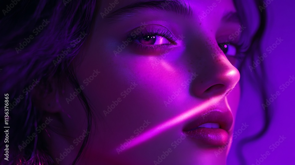 Bold purple with glowing streaks of light Bold purple with glowing streaks of light