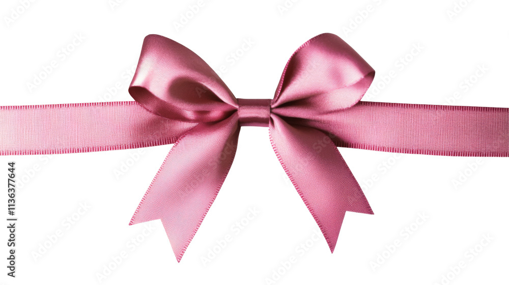 Ribbon and bow, isolated on transparent background Ribbon and bow, isolated on transparent background