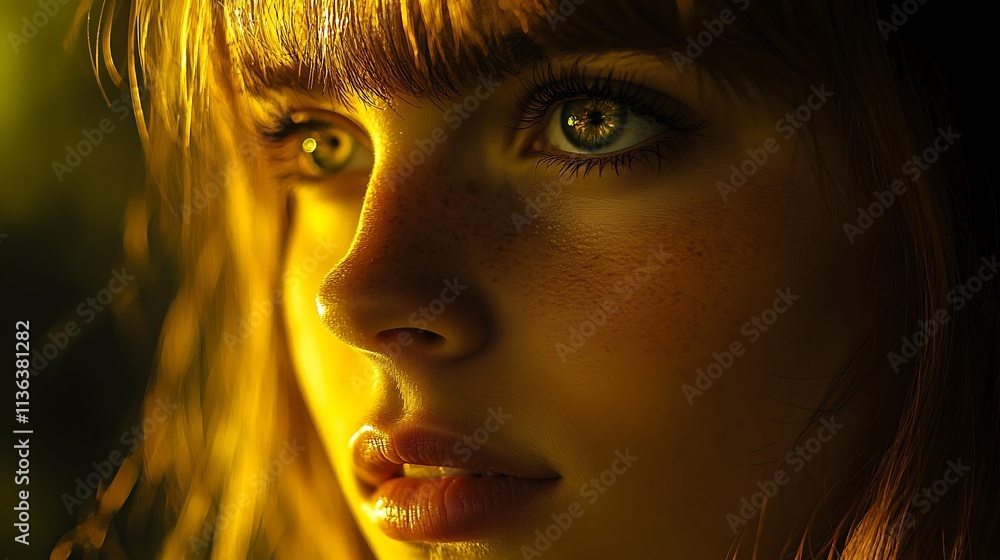Bright yellow glow with a soft vignette Bright yellow glow with a soft vignette