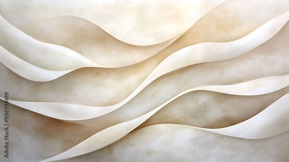 Abstract ivory waves blending into neutral shades Abstract ivory waves blending into neutral shades
