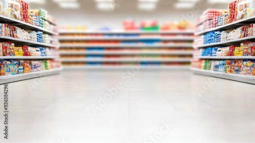 Wallpaper Mural Vibrant supermarket display with ample space for branding and promotions Torontodigital.ca