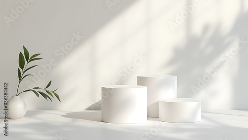 Wallpaper Mural White product display podium in studio room, for display presentation Torontodigital.ca