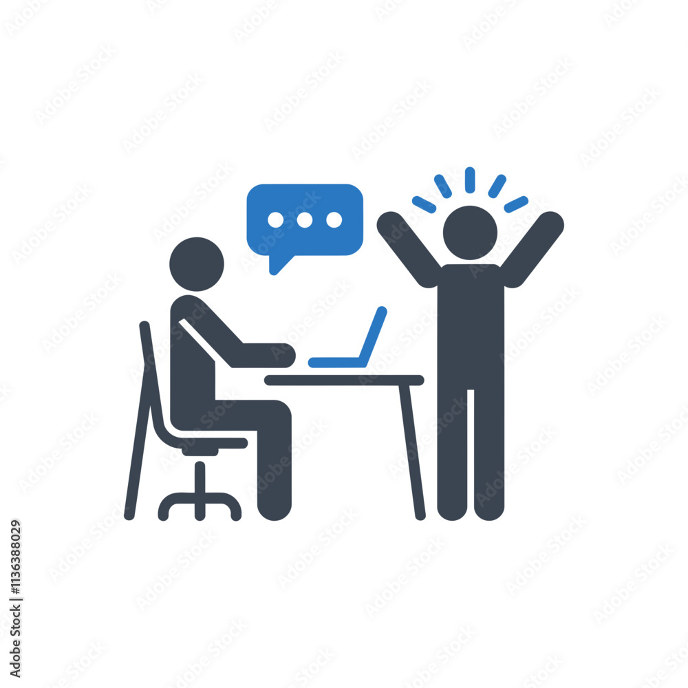 Obraz premium Office Communication and Celebration Icon