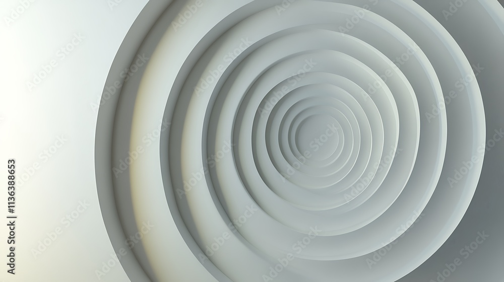 Concentric circles in gradient tones on a soft background Concentric circles in gradient tones on a soft background