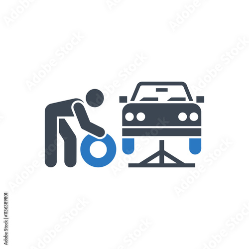 Auto Tire Change Service Icon