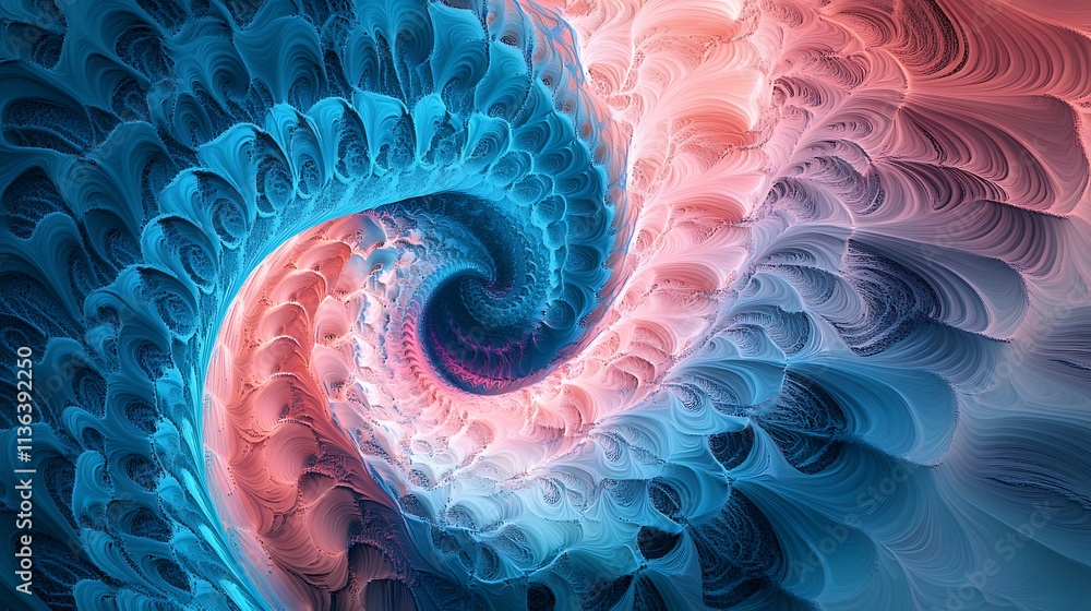 Radiant blue and pink abstract patterns with a smooth transition Radiant blue and pink abstract patterns with a smooth transition