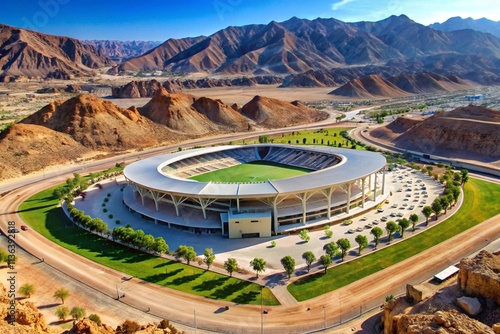 Football Stadiums Pitch Saudi Arabia. photo