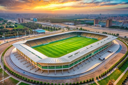 Football Stadiums Pitch Saudi Arabia. photo