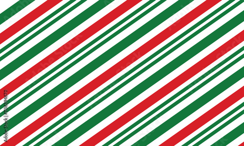 Candy cane Christmas seamless pattern background . Classic holiday red green wrapping paper, Vector illustration. EPS 10