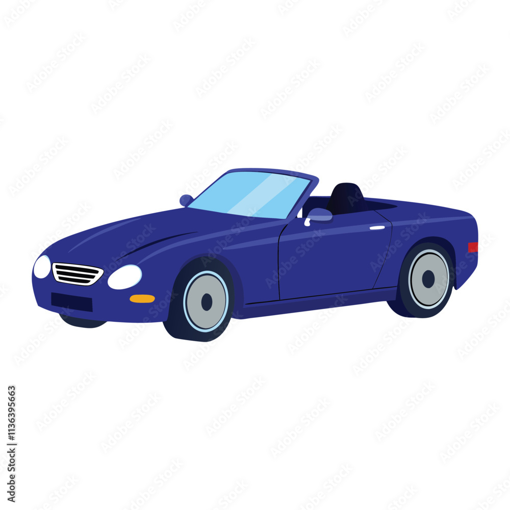High Quality Convertible Car Vector Illustration Design On Clean White Background High Quality Convertible Car Vector Illustration Design On Clean White Background