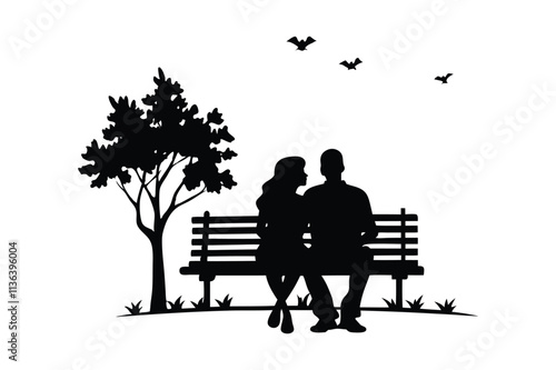 A couple sitting on a bench