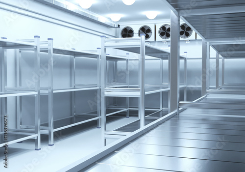 Empty cold storage warehous...