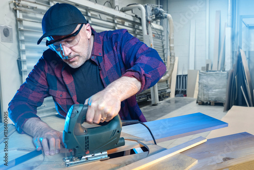 Man carpenter at work. Guy ...