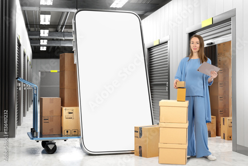 Woman rents warehouse. Self...