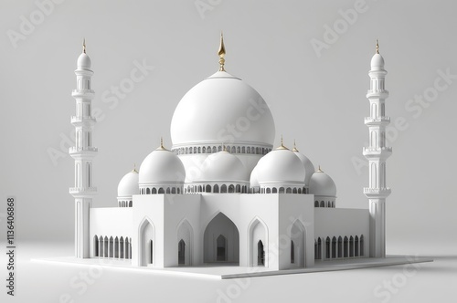 3d rendering mosque