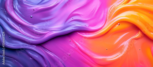 Swirling neon slime and vibrant clay, creating an abstract background with bold colors and smooth, dynamic textures
