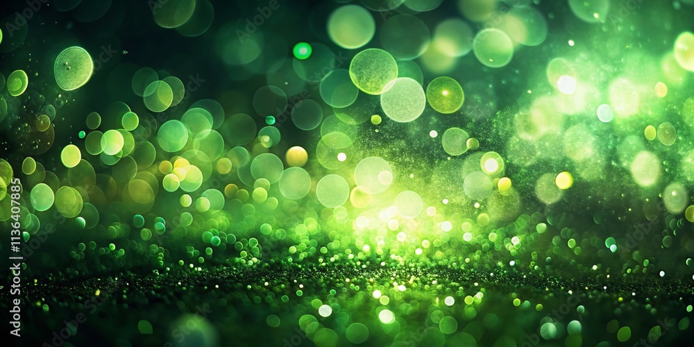 Fototapeta premium Abstract Green Low Light Photography Background, Dark Green Ambient Lighting, Night Photography, Ethereal Green Glow, Moody Green Backdrop, Green Light Leaks, Bokeh Green Lights