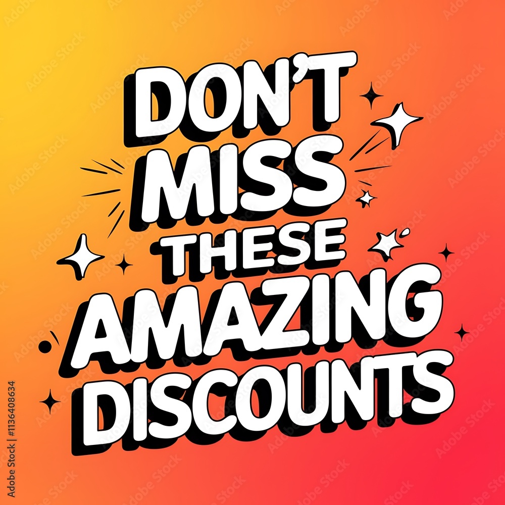 Fototapeta premium Dont Miss These Amazing Discounts