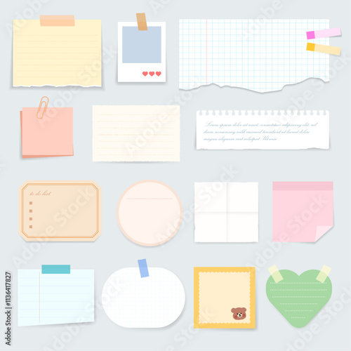 A variety of diary decoration paper sets
