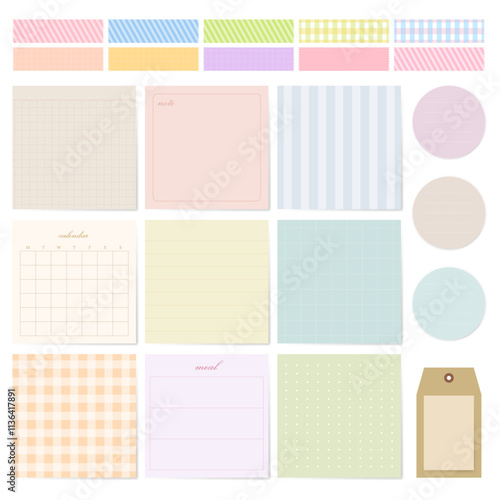 A variety of diary decoration paper sets