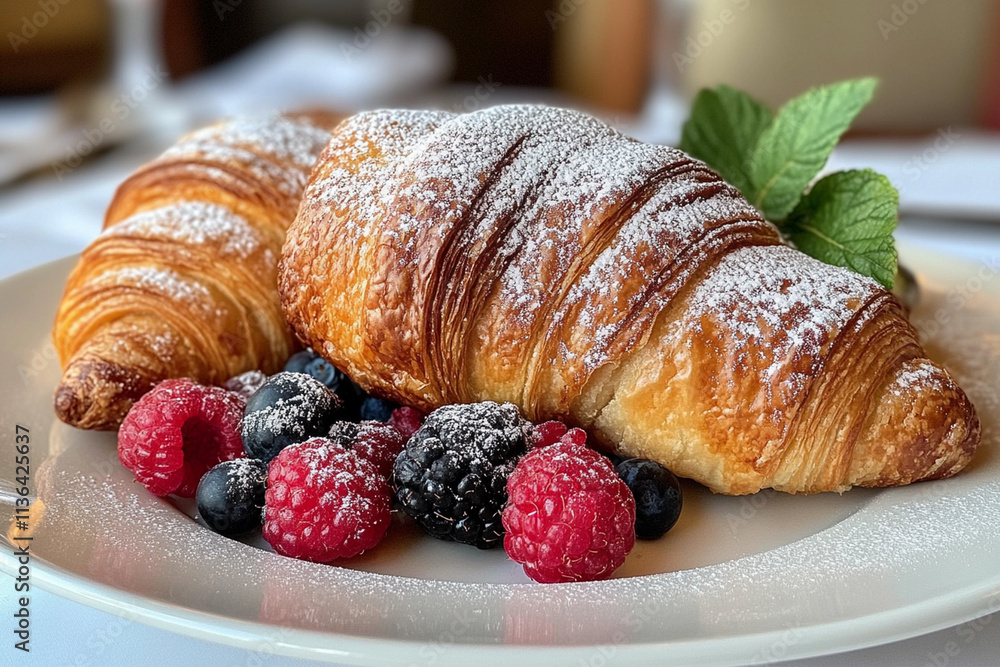 National Croissant Day images. Butter croissant isolated on a brown background. Sweet pastry images. Croissant Day Poster, January 30. Important National Croissant Day images. Butter croissant isolated on a brown background. Sweet pastry images. Croissant Day Poster, January 30. Important