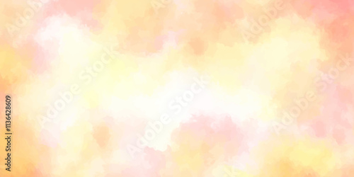 Sky blue watercolor texture. green, white color background. digital art painting. Hand painted texture. Soft clouds in the sky. Vintage style, vector illustration. light, cloudy sky, smoky, cloud, ink