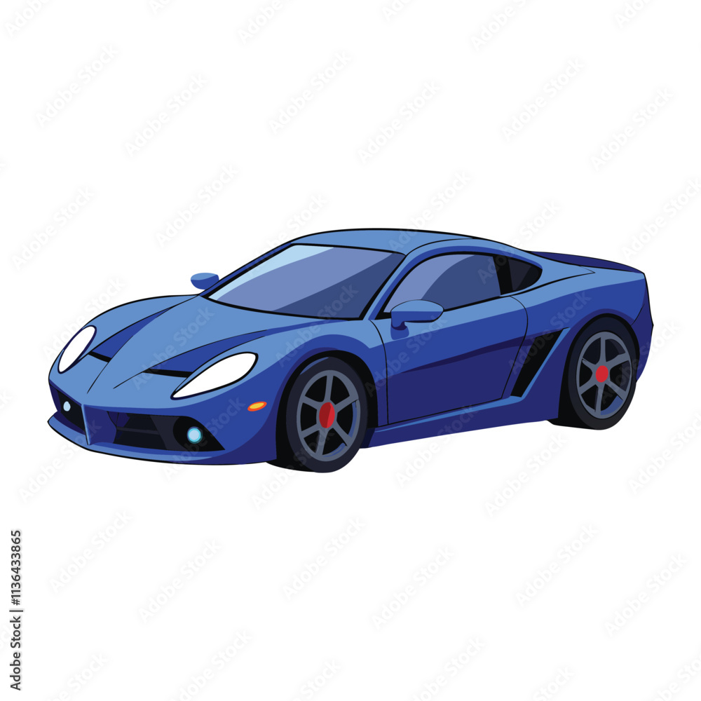 High Quality Sports Car Vector Illustration Design On Clean White Background High Quality Sports Car Vector Illustration Design On Clean White Background