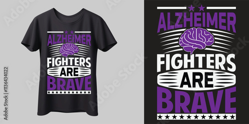Alzheimer's Mental Health T Shirt Design.