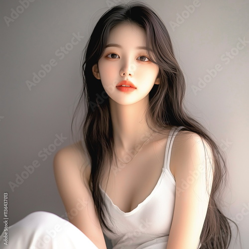 woman, beauty, hair, fashion, face, model, person, lady, studio, makeup, skin, people, one, eyes, looking, smile, 